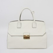 2014 Prada Original Calfskin Leather Tote Bag BN2682 in White XZ VS06199