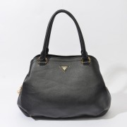 2014 Prada Original Calfskin Leather Tote Bag BR4386 in Black XZ VS06856