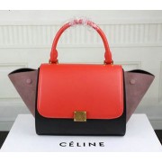 AAA Celine MINI Trapeze Bag Suede Leather CT3345 Red&Black&Khaki VS01927