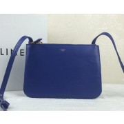 AAA Celine Trio Original Leather Shoulder Bag C98317 Blue VS08352