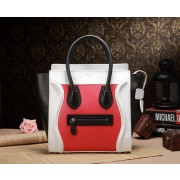 AAA Copy Celine Micro Luggage 3307 in Red with White and Black Original Leather YD VS01513