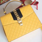 AAA Imitation Gucci Sylvie Yellow Gucci Signature Bag 431665 VS06681