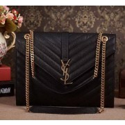 AAA Saint Laurent Classic Monogramme Cannage Pattern Flap Bag Y5480 Black VS07957