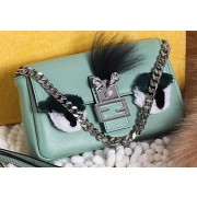 AAAAA Copy Fendi Baguette Bag Original Leather F80354 Green VS06121