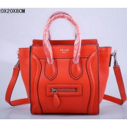 AAAAA Imitation Celine Luggage Nano Bag Grainy Leather C3308S Orange VS00460