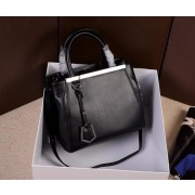 Best Fendi 2Jours Tote Bag Original Leather 8B27250 Black VS01040