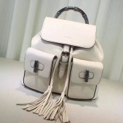 Best Gucci Bamboo Leather Backpack Off-white 370833 VS05985