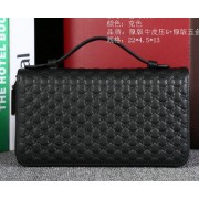 Best Gucci Rubber Guccissima Leather Travel Document Case 8007 Black VS03958