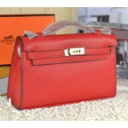 Best Hermes MINI Kelly 22cm Tote Bag Calfskin Leather Red VS07988