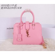 Best Imitation Yves Saint Laurent Medium Cabas Monogram Leather Tubular Top Handle Bag YSL8332 Pink VS00084