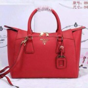 Best Prada Grainy Leather Tote Bag BN0920 Red VS08809