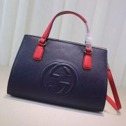 Best Quality Gucci Soho Leather Top Handle Bag Blue 431571 VS02923