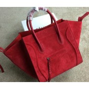 Best Quality Imitation Celine Luggage Phantom Bag Nubuck Leather 99013 Red VS05951