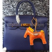 Best Quality Imitation Hermes Birkin 30CM Tote Bags Litchi Leather H30LI Royal VS03597