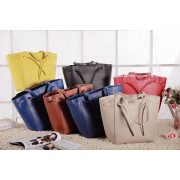Celine Cabas Phantom Bag 3348 in Blue Original Leather with Orange trim Drawstring YD VS08848