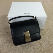 Celine Classic Box mini Flap Bag Smooth Leather C11041 Black VS02316