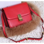Celine Classic Box Small Flap Bag Calfskin C88007T Red VS03370