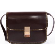 Celine Classic Box Small Flap Bag Iridescent Leather C88007C Burgundy VS00651