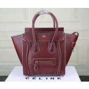 Celine Luggage Micro Boston Bag Original Leather CT33081 Burgundy VS09841
