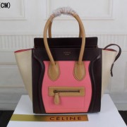 Celine Luggage Micro Tote Bag Original Leather CLY33081M Pink VS04856