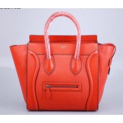 Celine Luggage Mini Tote Bag Grainy Leather Ci3308 Orange VS06851