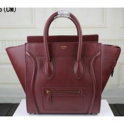 Celine Luggage Mini Tote Bag Original Leather Ci3308 Burgundy VS07878