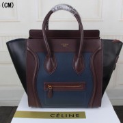 Celine Luggage Mini Tote Bag Original Leather CLY33081L Dark Blue VS05818
