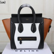 Celine Luggage Mini Tote Bag Original Leather CTS3308 White&Black&Brown VS08064
