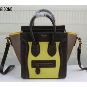 Celine Luggage Nano Bag Original Leather C3308S Lemon&Brown&Khaki VS07840