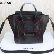 Celine Luggage Nano Tote Bag Original Leather CLY33081S Black VS08960