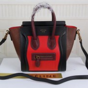 Celine Luggage Nano Tote Bag Original Leather CLY33081S Red VS02934