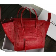 Celine Luggage Phantom Bag Croco Leather Ci3341 Red VS00547