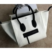 Celine Luggage Phantom Bag FABRIC 99015 White VS04383