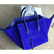 Celine Luggage Phantom Bag Nubuck Leather 99013 Royal VS06709