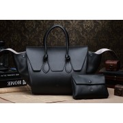 Celine Luggage Phantom Original Calfskin Leather Bags 3052 in Black with a Clutch Bag YD VS03736