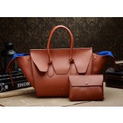 Celine Luggage Phantom Original Calfskin Leather Bags 3052 in Brown with a Clutch Bag YD VS02687