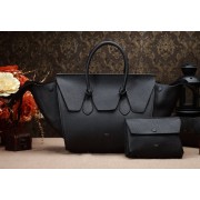Celine Luggage Phantom Original Togo Leather Bags 3052 in Black with a Clutch Bag YD VS05578