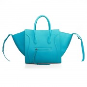 Celine Luggage Phantom Square Tote Bag 3341 in Blue VS09836