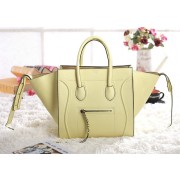 Celine Luggage Phantom Square Tote Bag 3341 in Cream Yellow VS06389