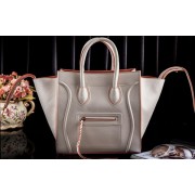 Celine Luggage Phantom Tote Bag Original Leather CLT3341 OffWhite&Orange VS04982