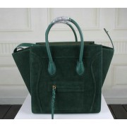 Celine Luggage Phantom Tote Bag Suede Leather 3341 Green VS05577