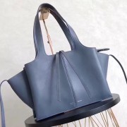 Celine Medium Tri Fold Shoulder Bag in Light Blue Smooth Calfskin 030402 VS08404