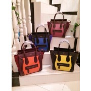 Celine Micro Luggage 308 in Pink with Coffee and Wine Red Original Leather LSS VS06413