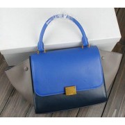 Celine MINI Trapeze Bag Original Leather CT3345 Blue&Royal&Grey VS07923