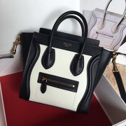 Celine Nano Luggage Original Leather White&Black CL180910 VS04390