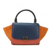 Celine Nano Trapeze Bag Original Leather C88038 Royal&Burgundy&Wheat VS07224