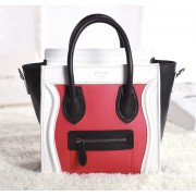 Celine Nao Luggage 3309 in Red with White and Black Original Leather VS01735