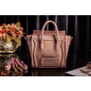 Celine Nao Luggage 3309 in Shrimp Pink Original Leather with Peach Trim VS09707