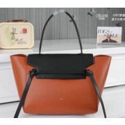 Celine Small Belt Bag Original Ferrari Leather C3397 Brown&Black VS05395