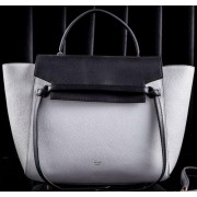 Celine Small Belt Bag Original Leather CLT3346S White&Black VS03480